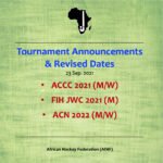 FIH Tournament Announcements & AfHF Tournaments Revised Dates
